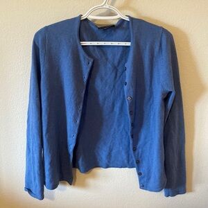 Light Blue Ann Taylor Cashmere Cardigan Small